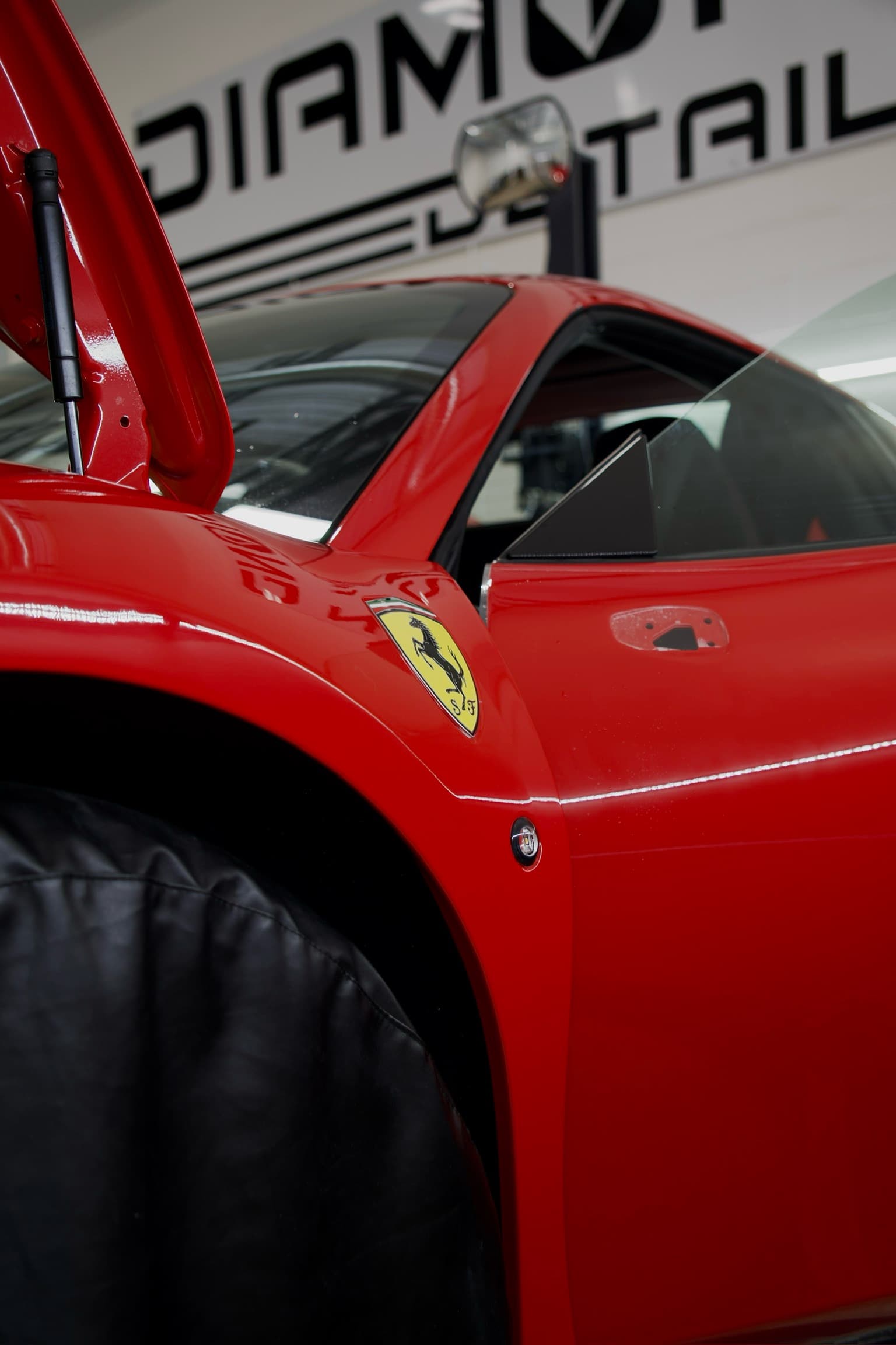 Red Ferrari F8 — Diamond Detailz PPF install