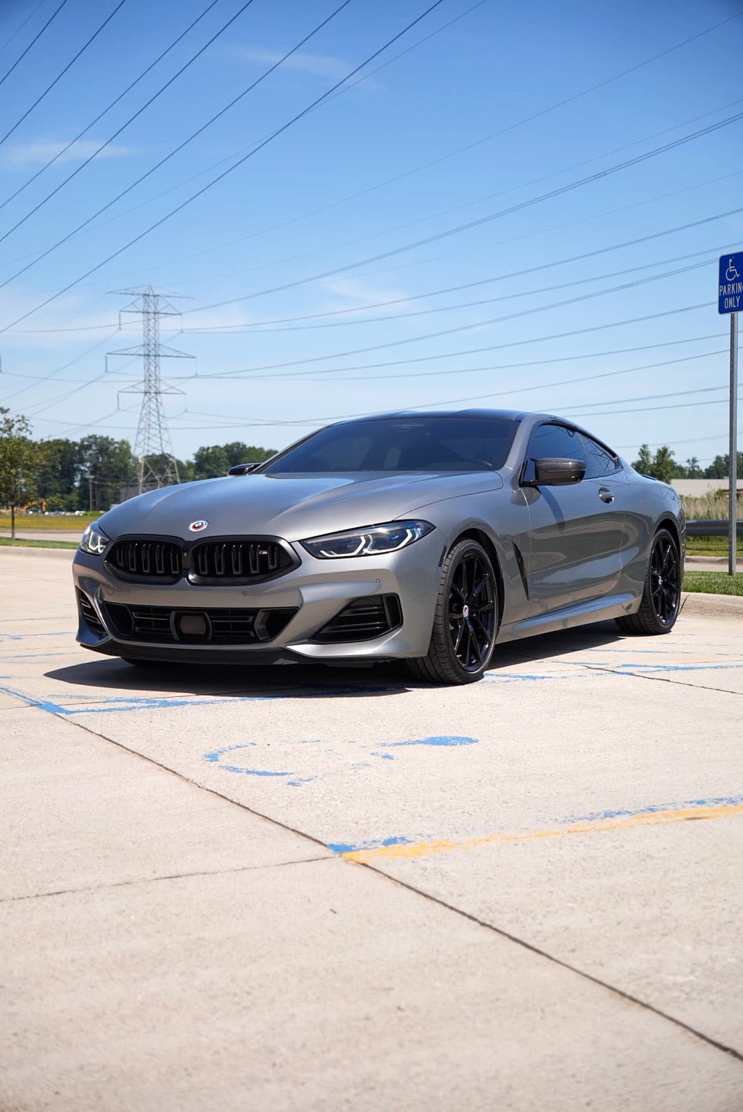 BMW M850i front three-quarter — Diamond Detailz STEK High Impact PPF install